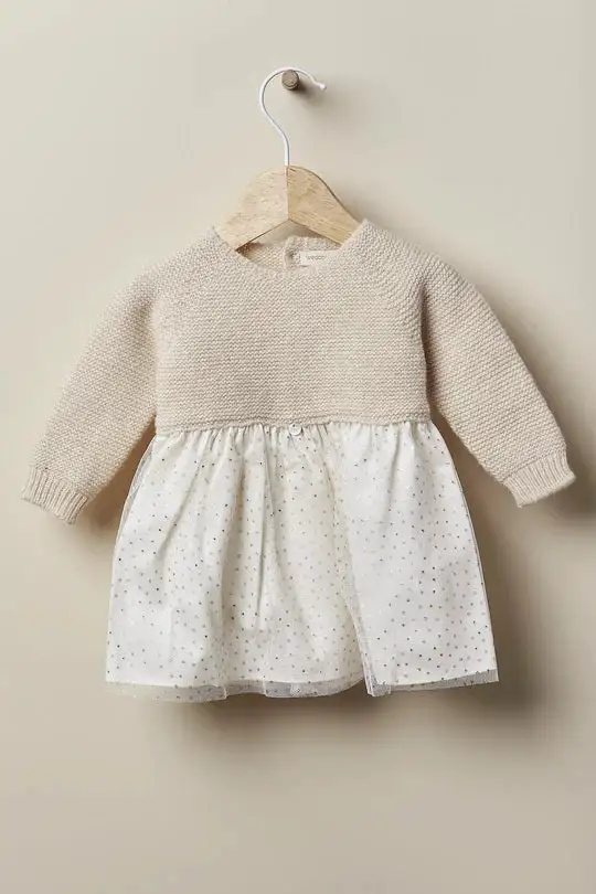 Knit and tulle dress