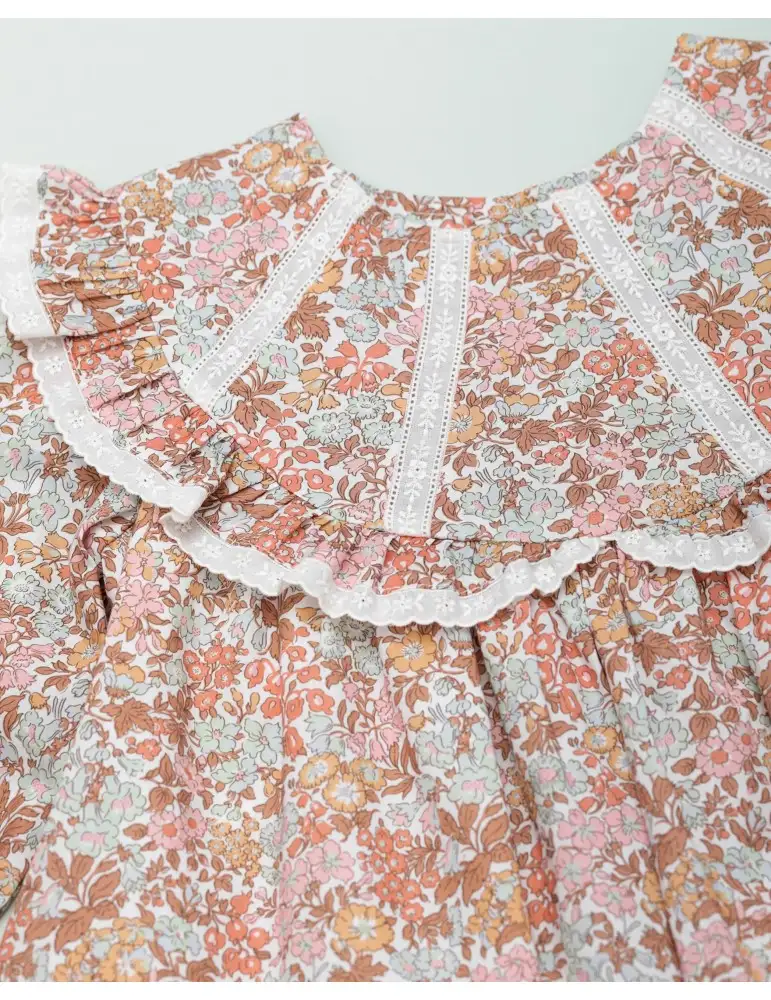 Vestido Entredós Liberty Toffee - Imagen 2