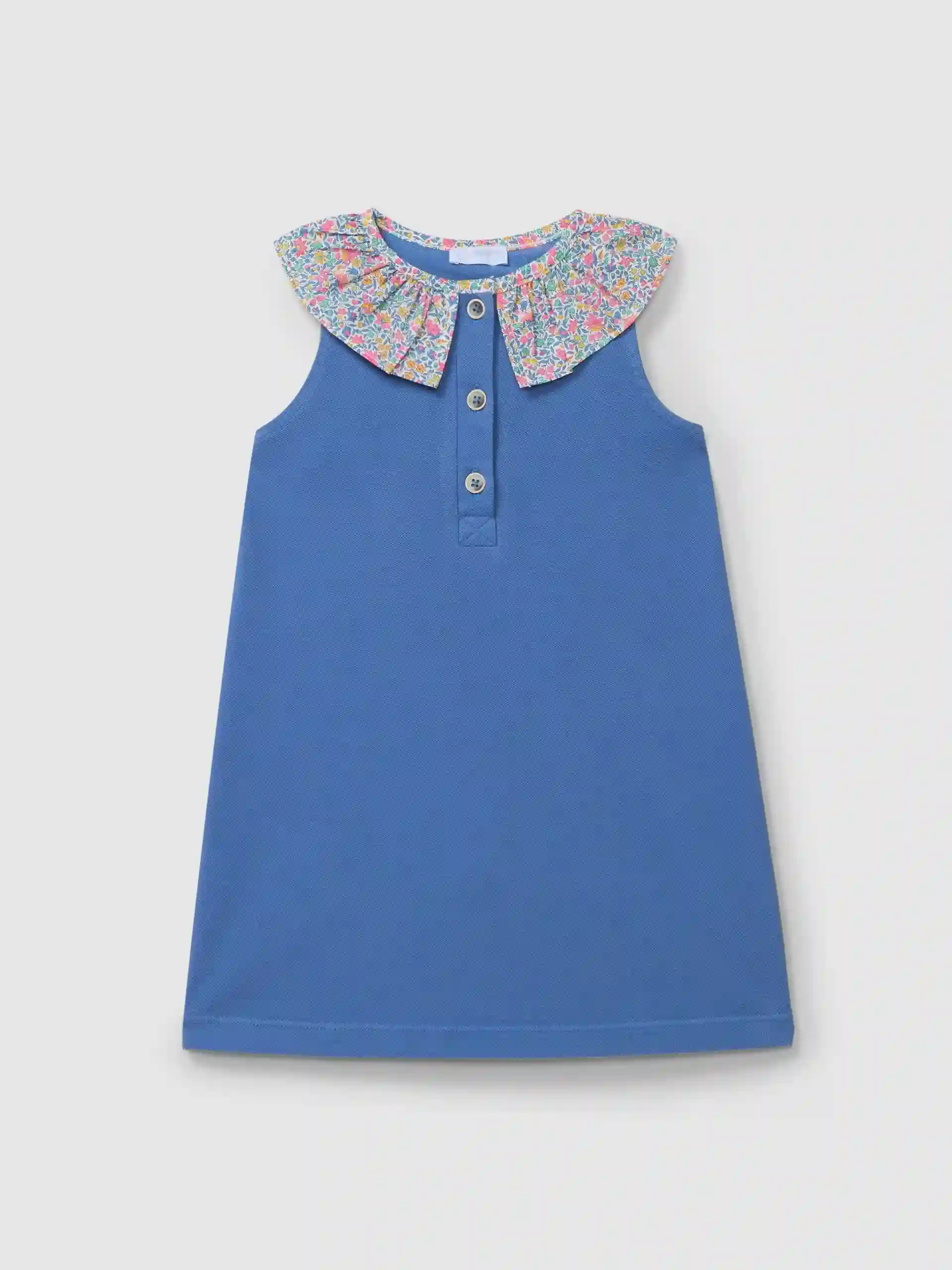 Blue Piqué Dress