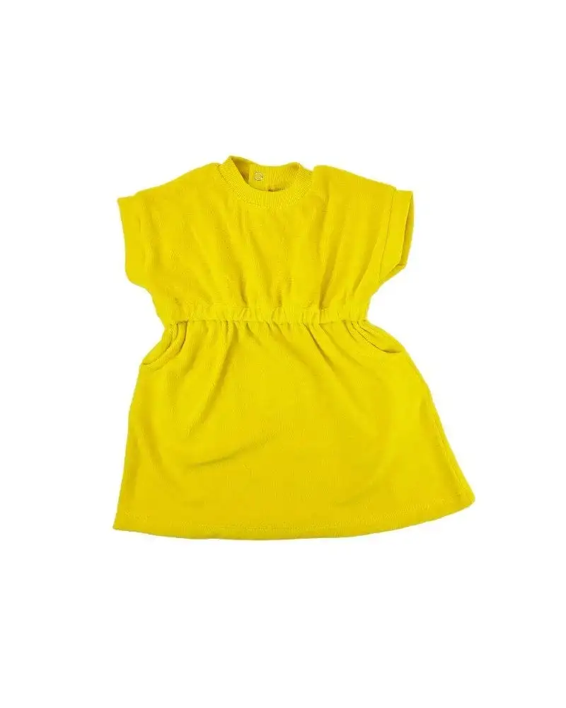 Mustard Cotton Terry Dress