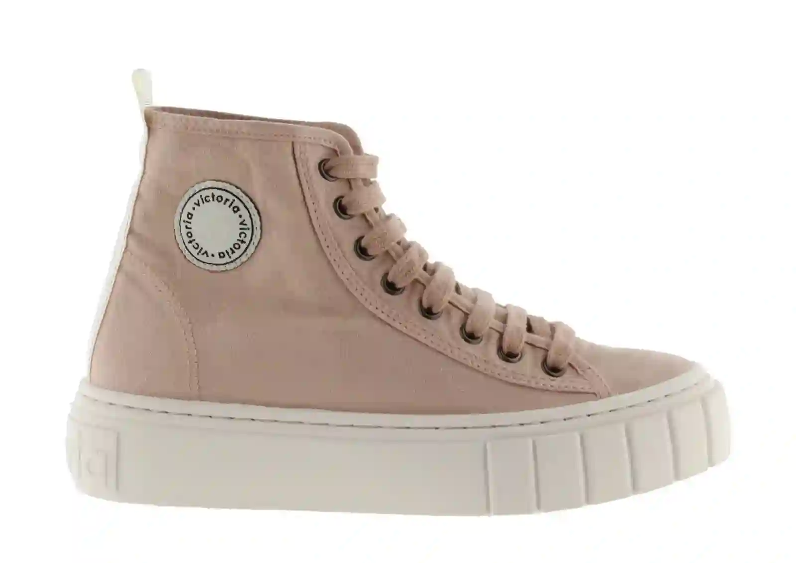 April Pink Canvas Ankle Boots