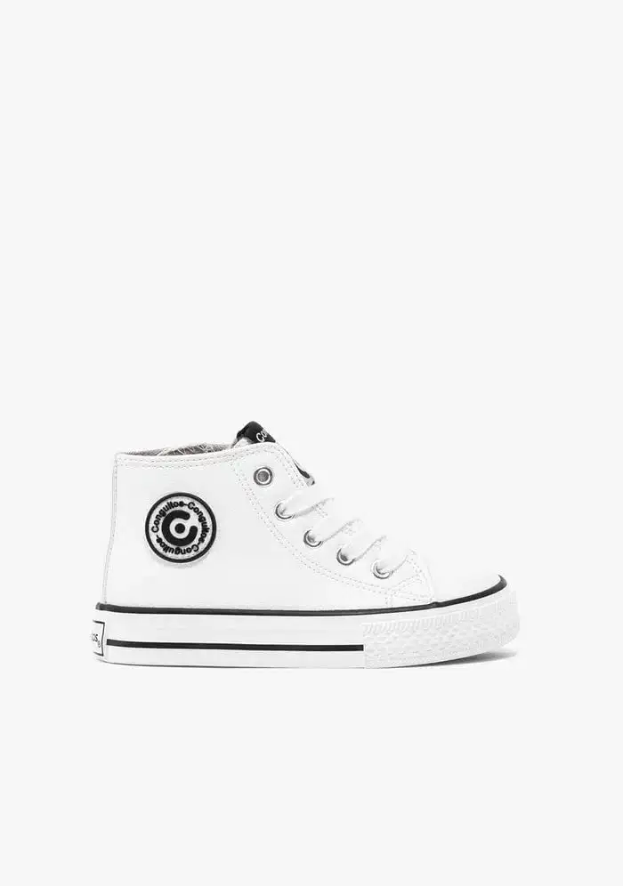 Zapatillas altas blancas con cremallera