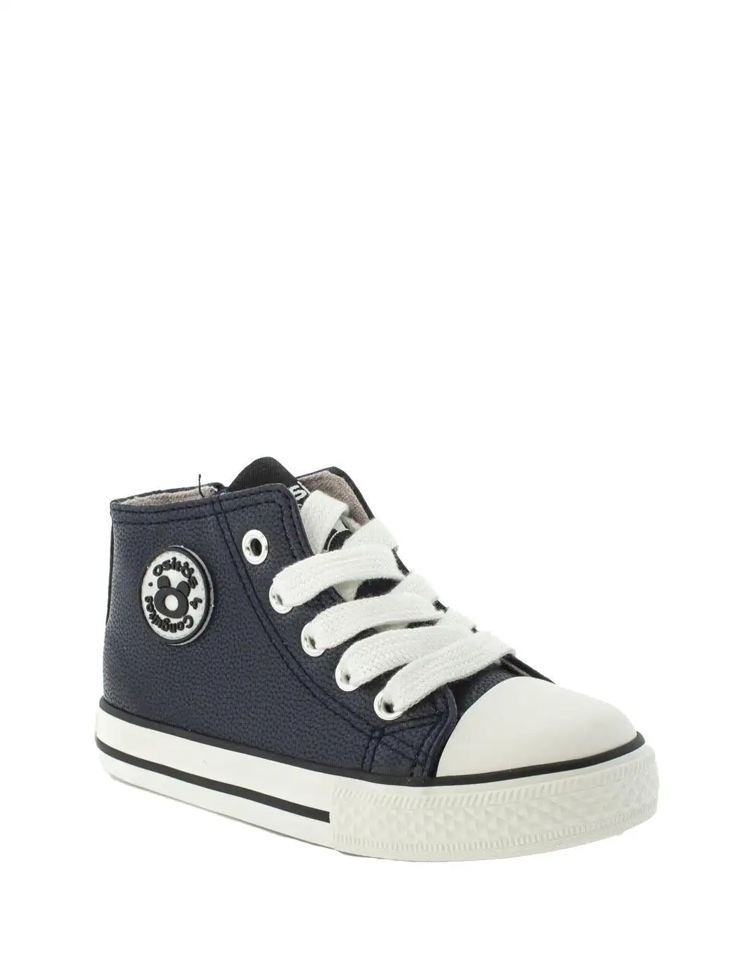 Black high-top sneakers with zipper