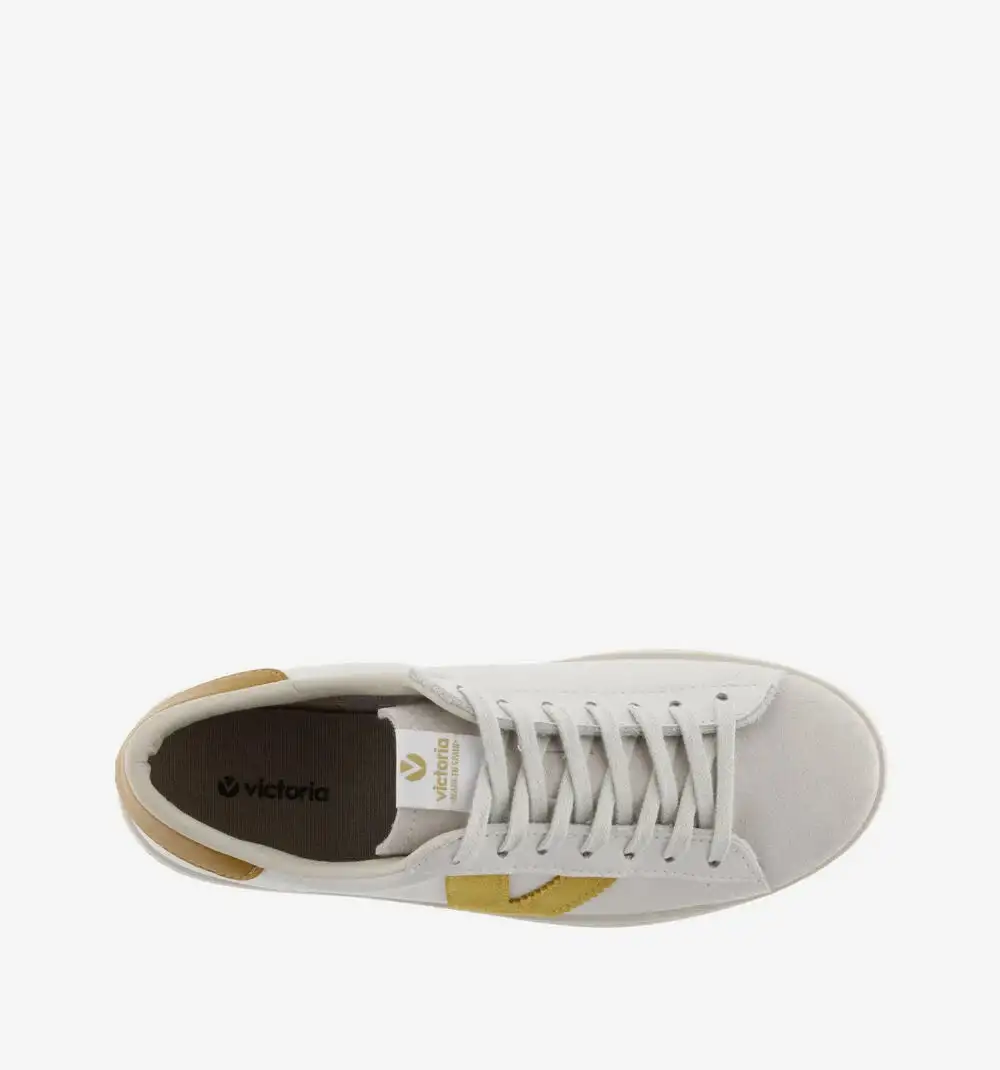 Mustard leather and suede Berlin sneakers - Image 3