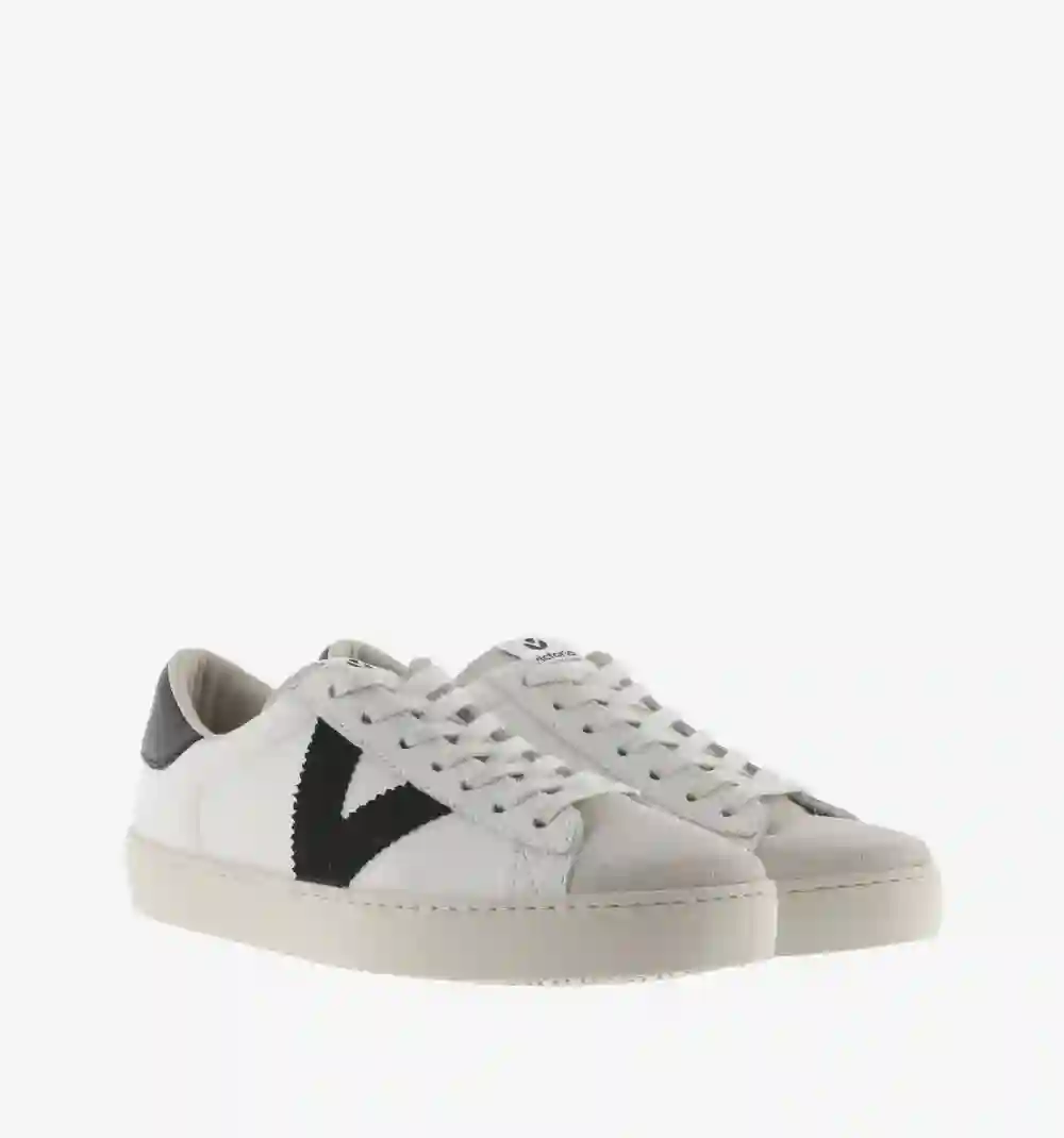 Zapatillas Berlín piel y serraje negro