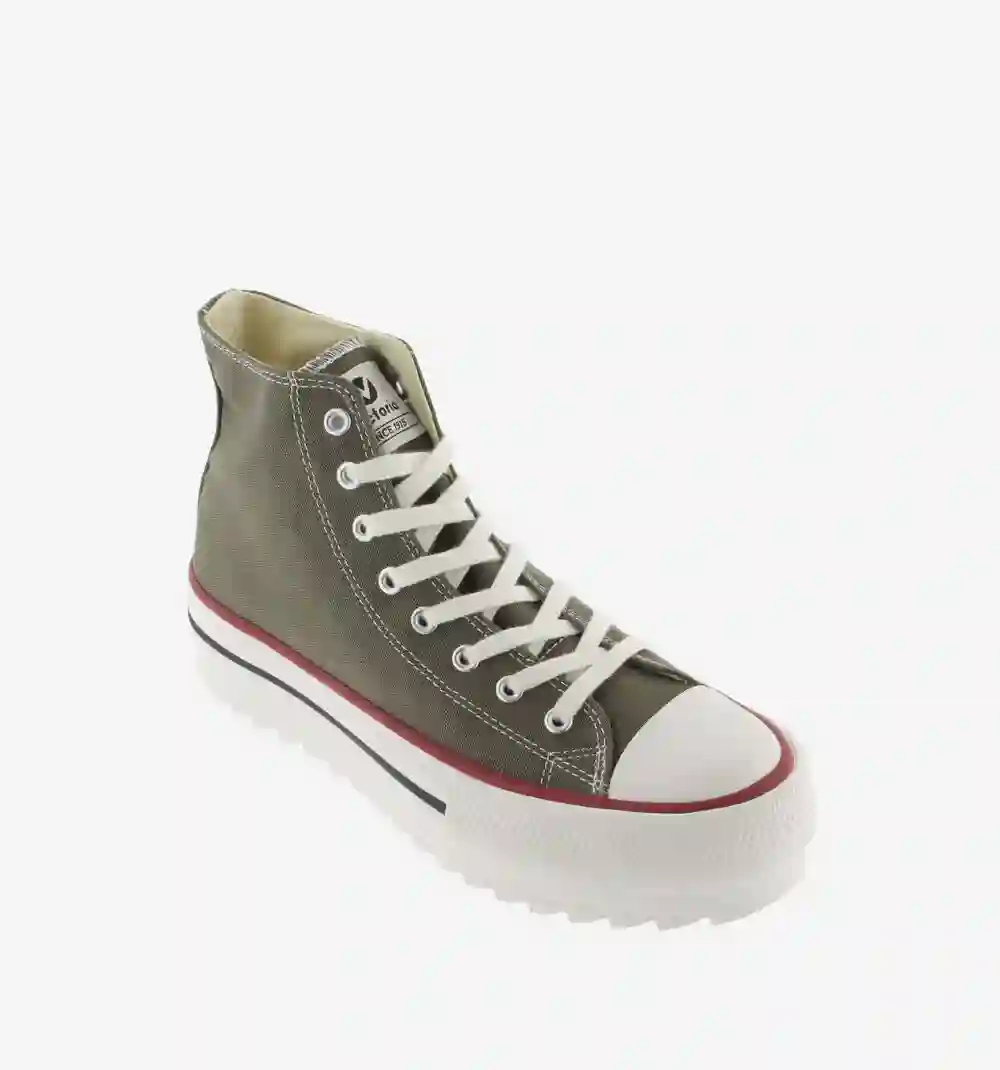 Khaki double canvas sneakers