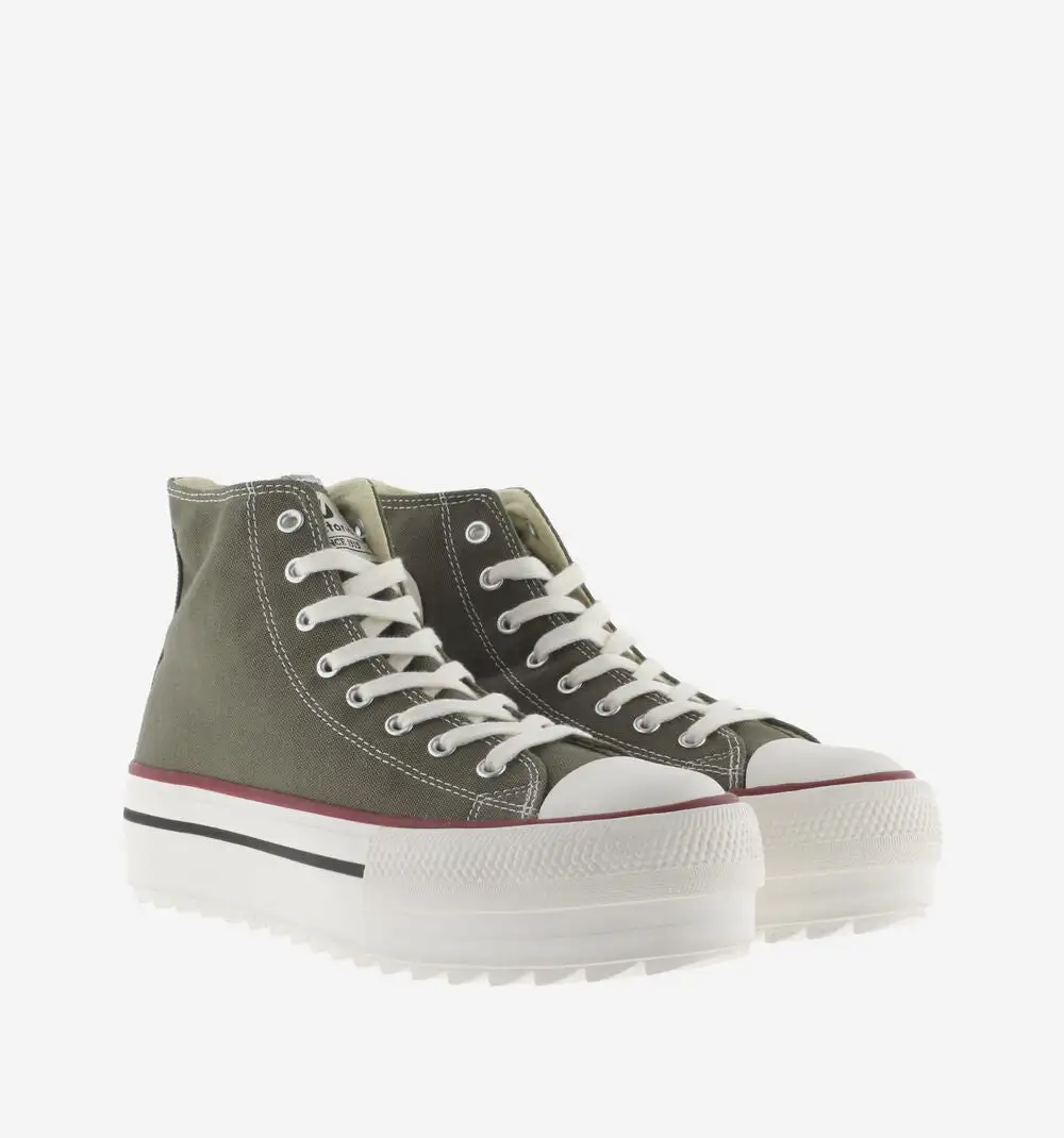 Zapatillas doble lona Kaki - Imagen 2