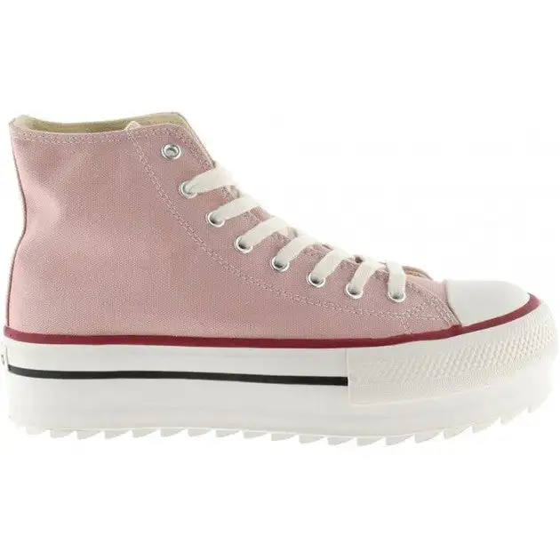 Pink double canvas sneakers - Image 2