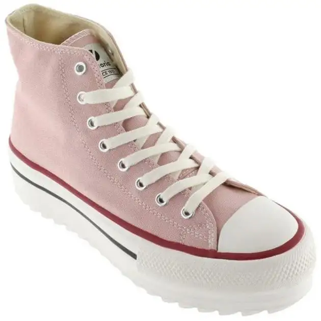 Pink double canvas sneakers - Image 4