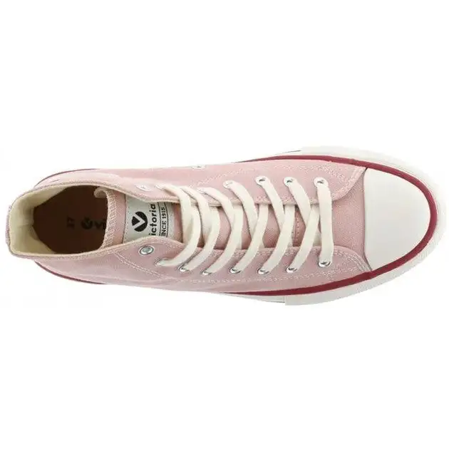 Pink double canvas sneakers - Image 5