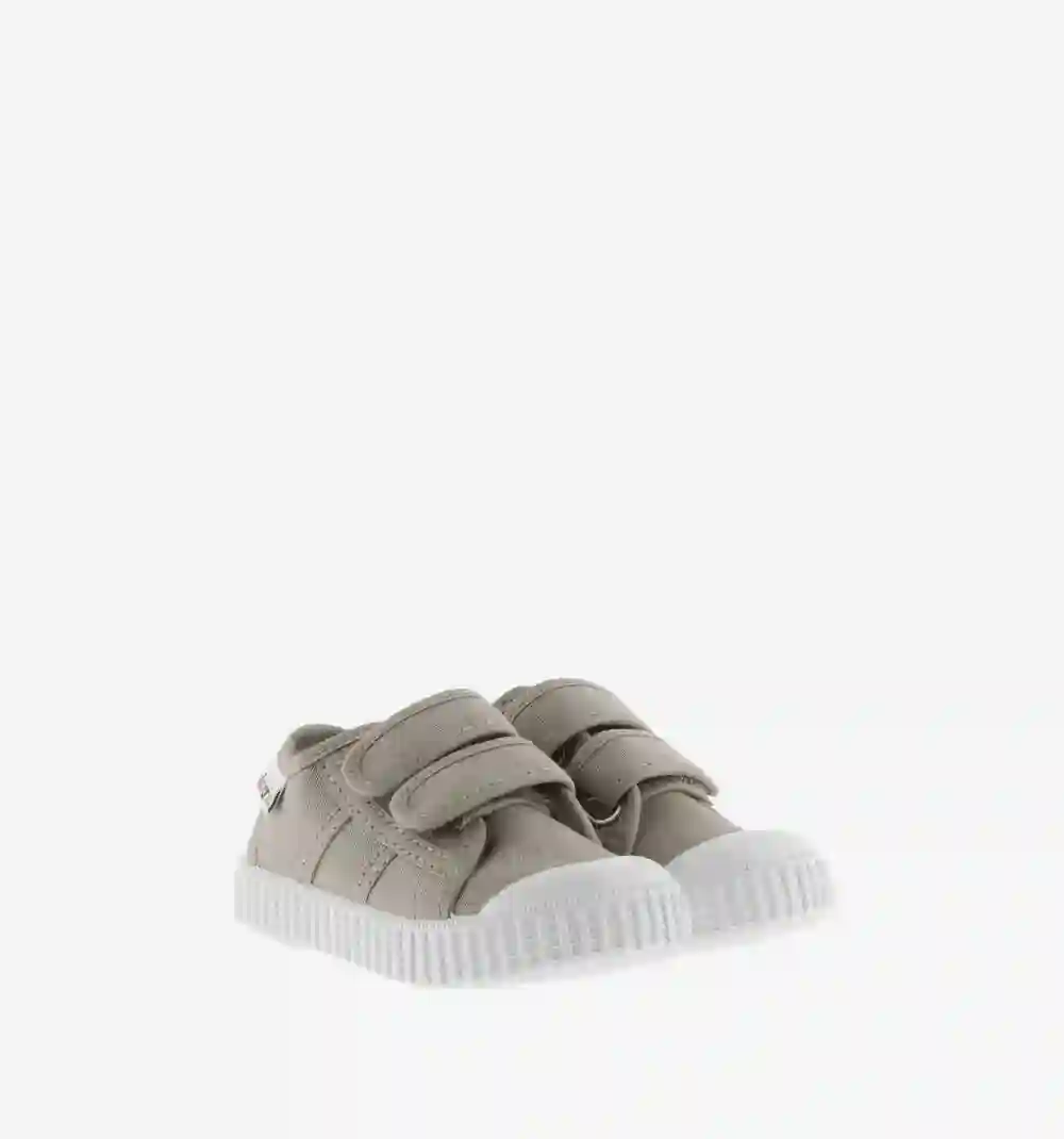 Zapatillas tiras lona Beige