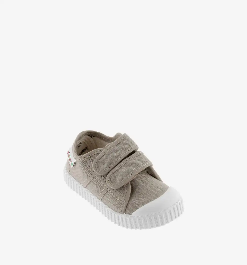 Beige canvas strap sneakers - Image 3