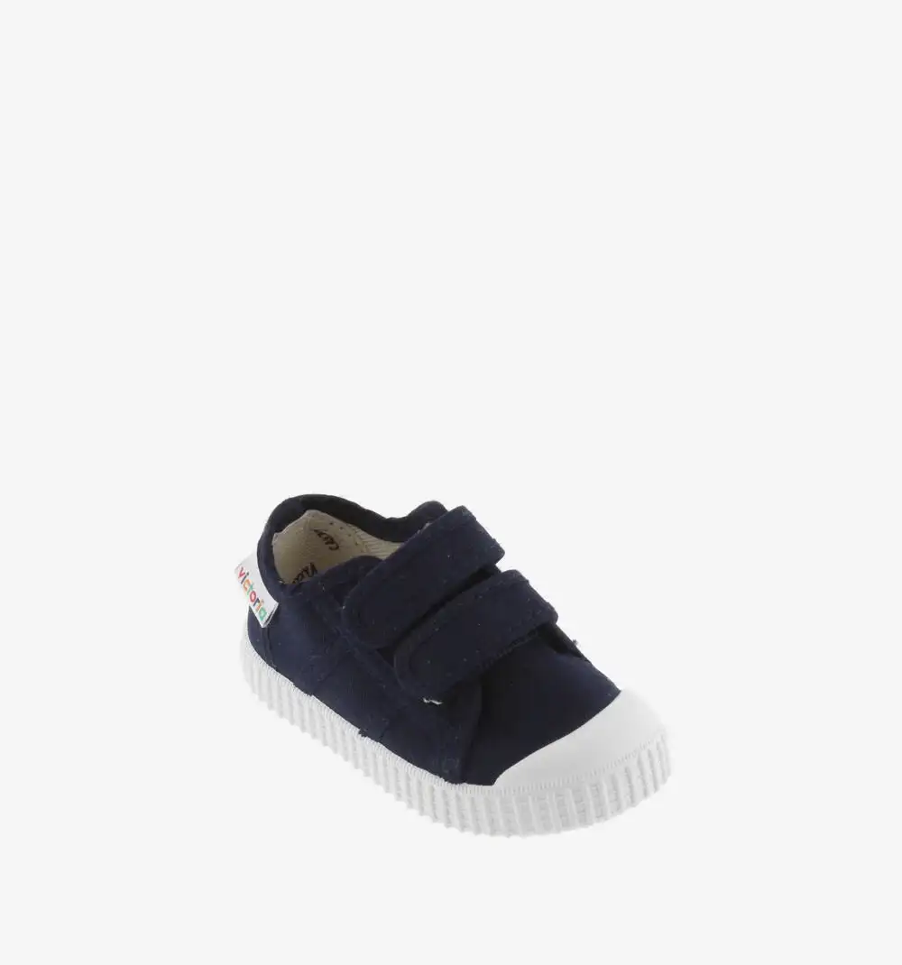 Navy canvas strap sneakers - Image 3