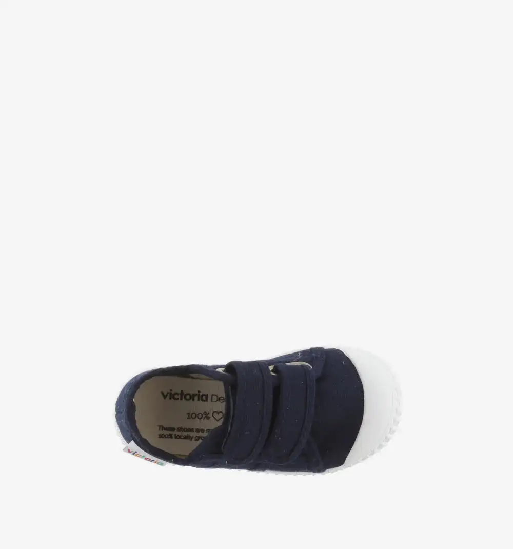 Navy canvas strap sneakers - Image 5