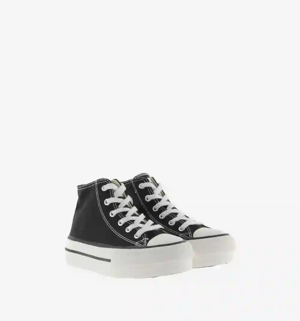 Zapatillas Tribu Doble Botín Lona Negro