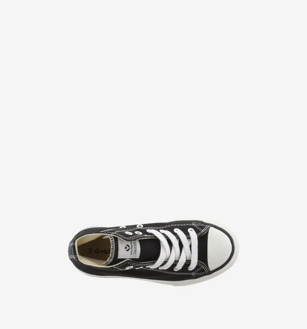 Black Canvas Double Boot Tribe Sneakers - Image 2