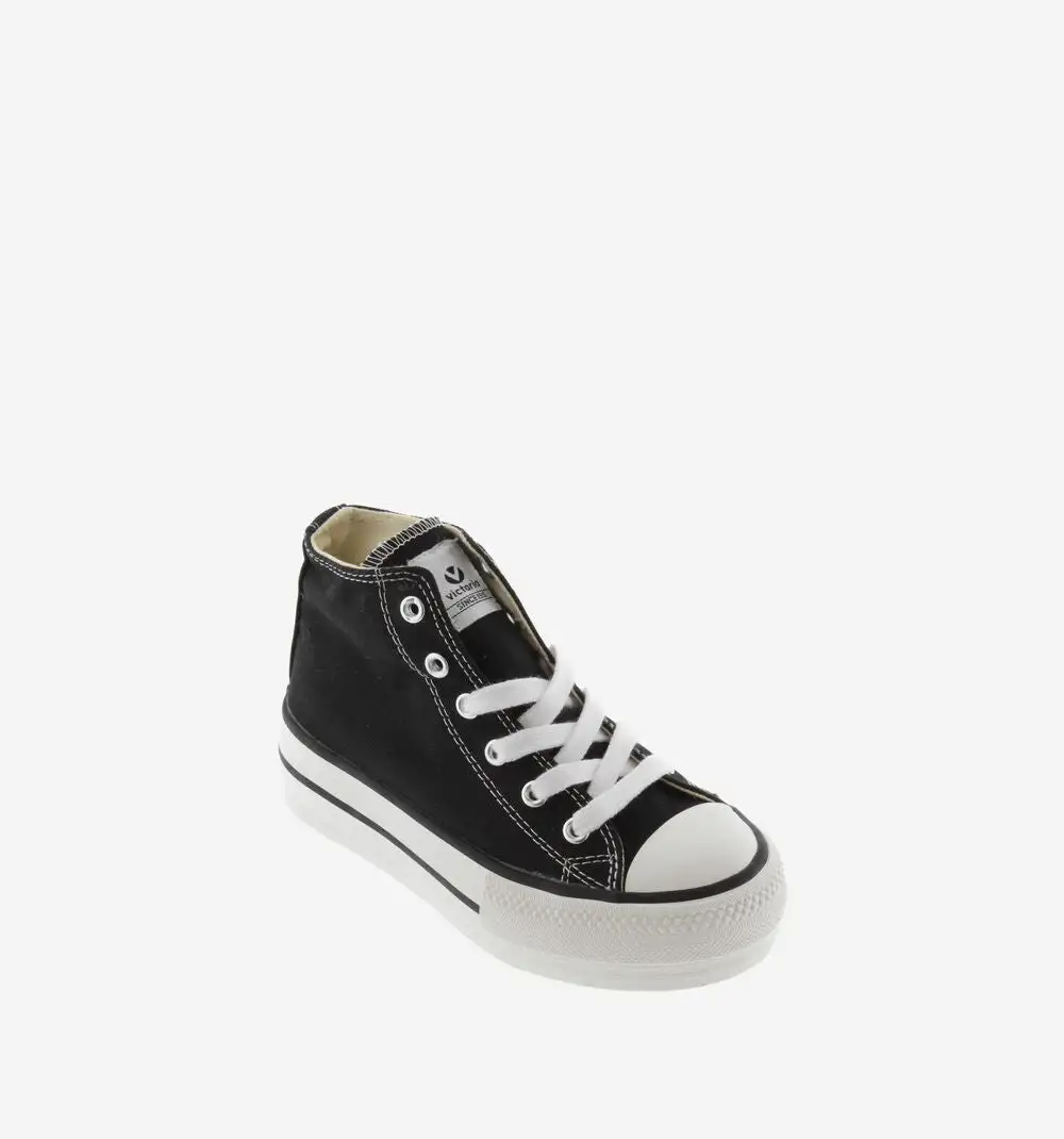 Black Canvas Double Boot Tribe Sneakers - Image 4