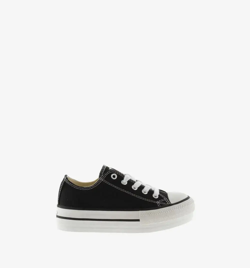 Zapatillas Tribu Doble Lona Negro - Imagen 2