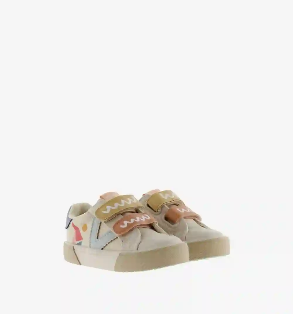 Zapatillas tribu tiras Print Multicolor Crudo