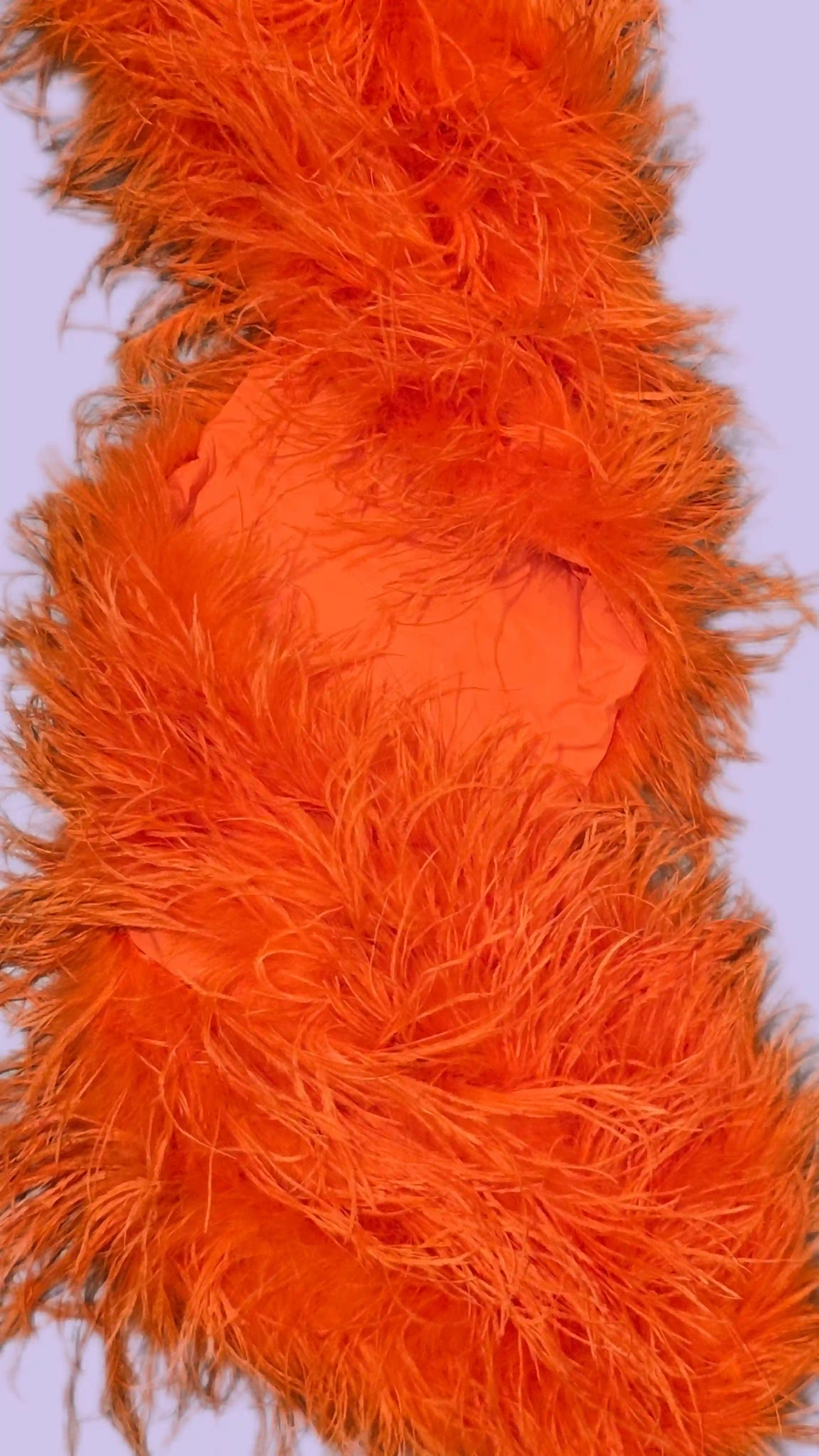 Bufanda larga de plumas