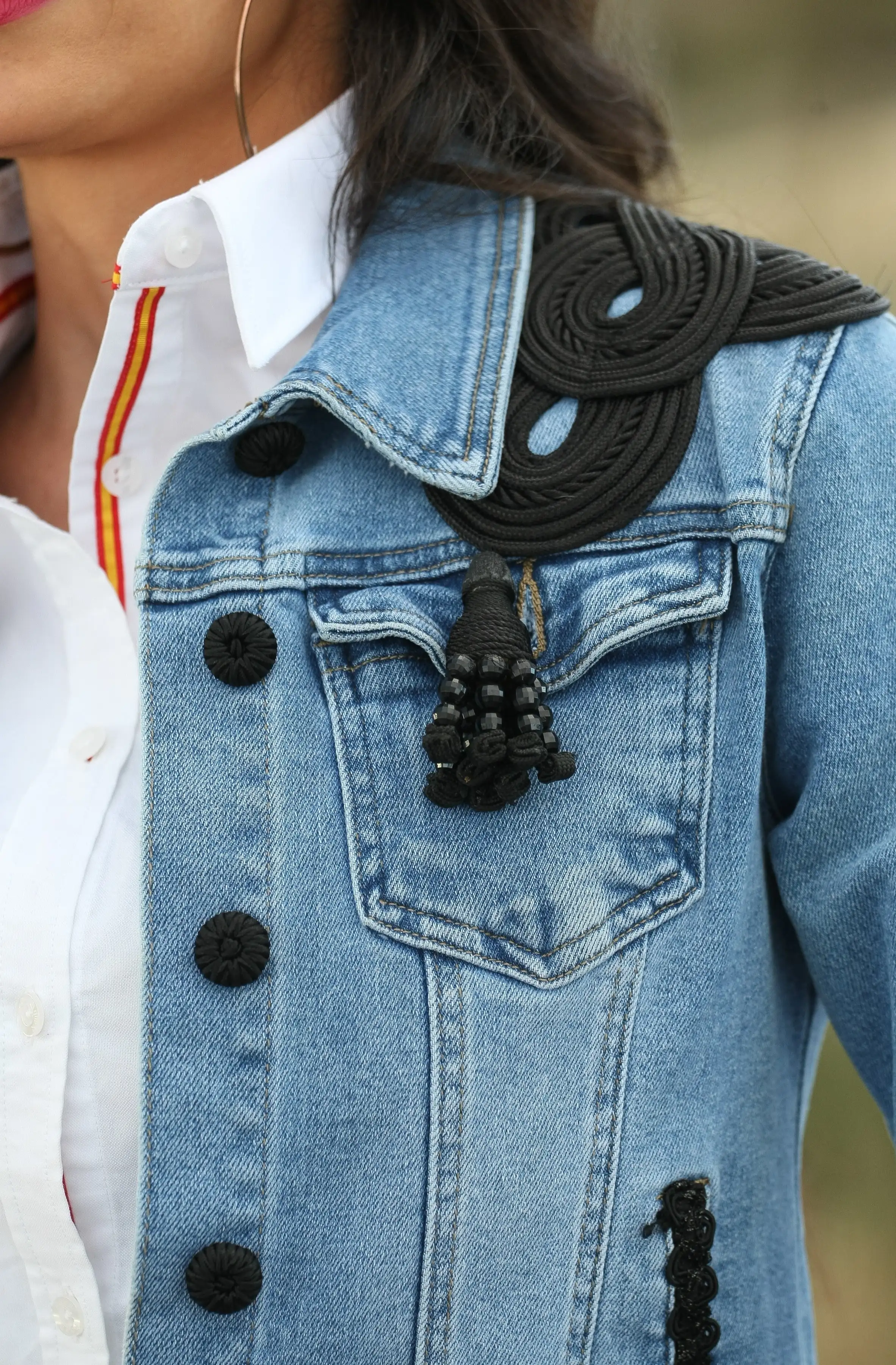 Bullfighting-inspired denim jacket. - Image 2