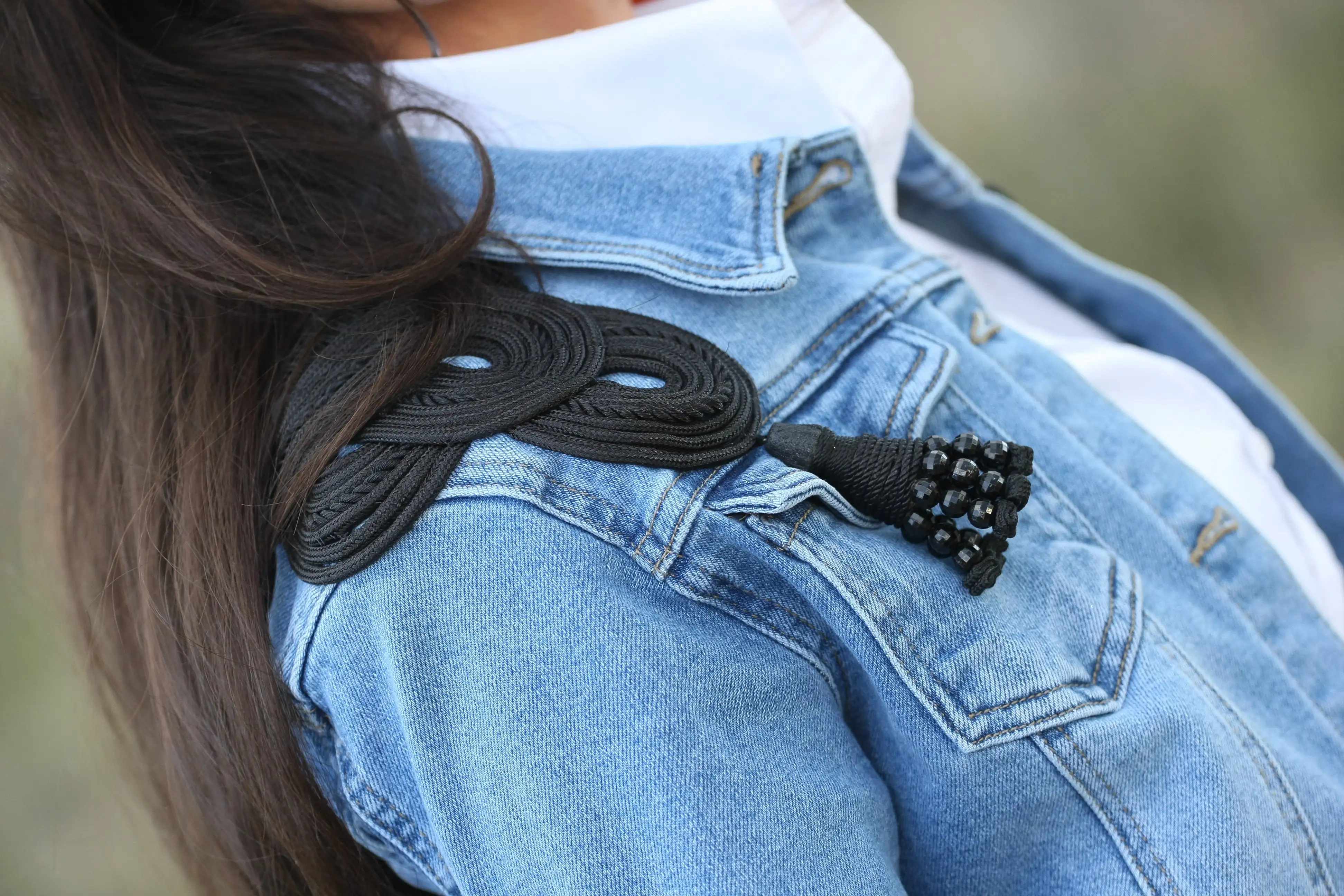 Bullfighting-inspired denim jacket. - Image 4