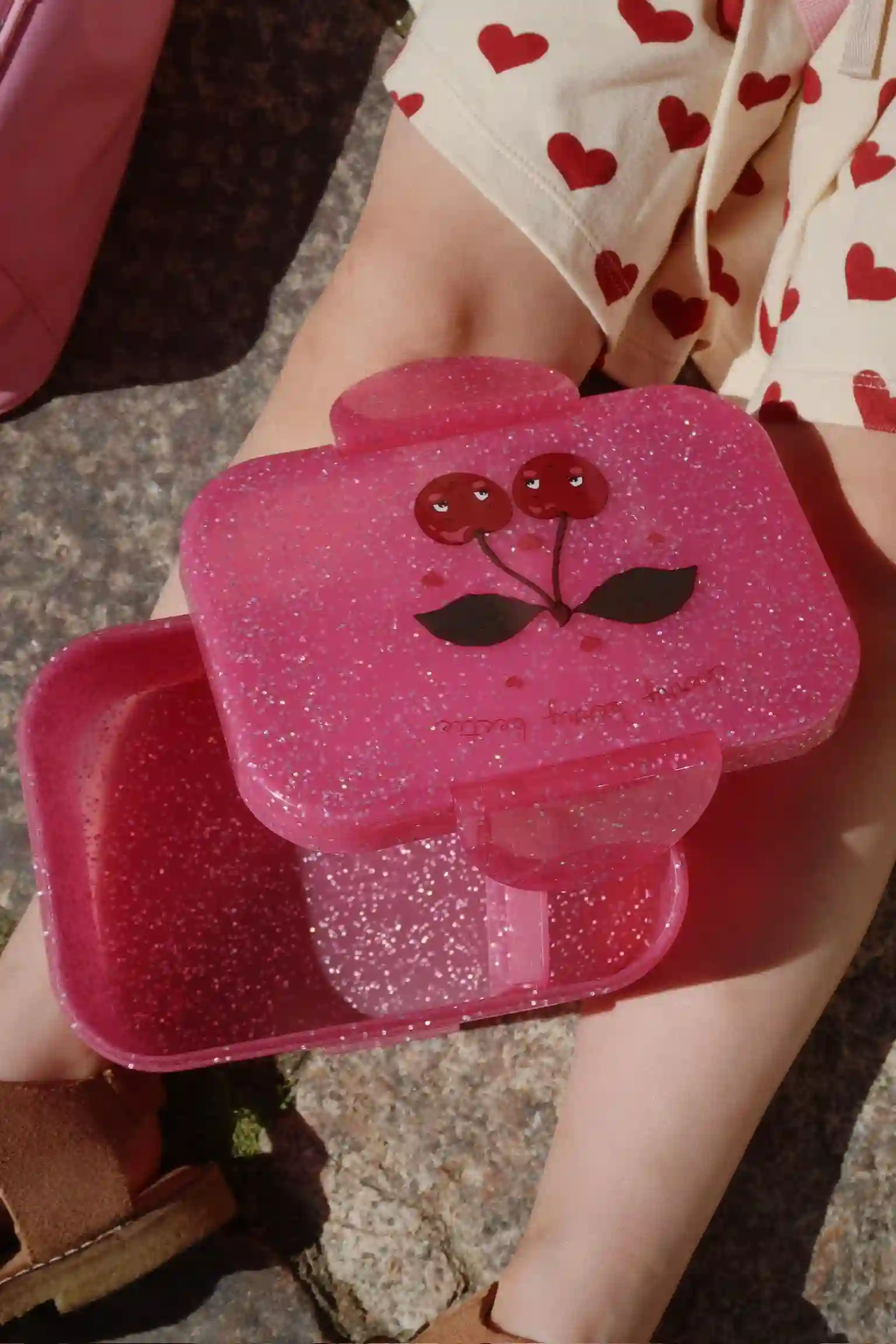 Lunch box Cherry Glitter