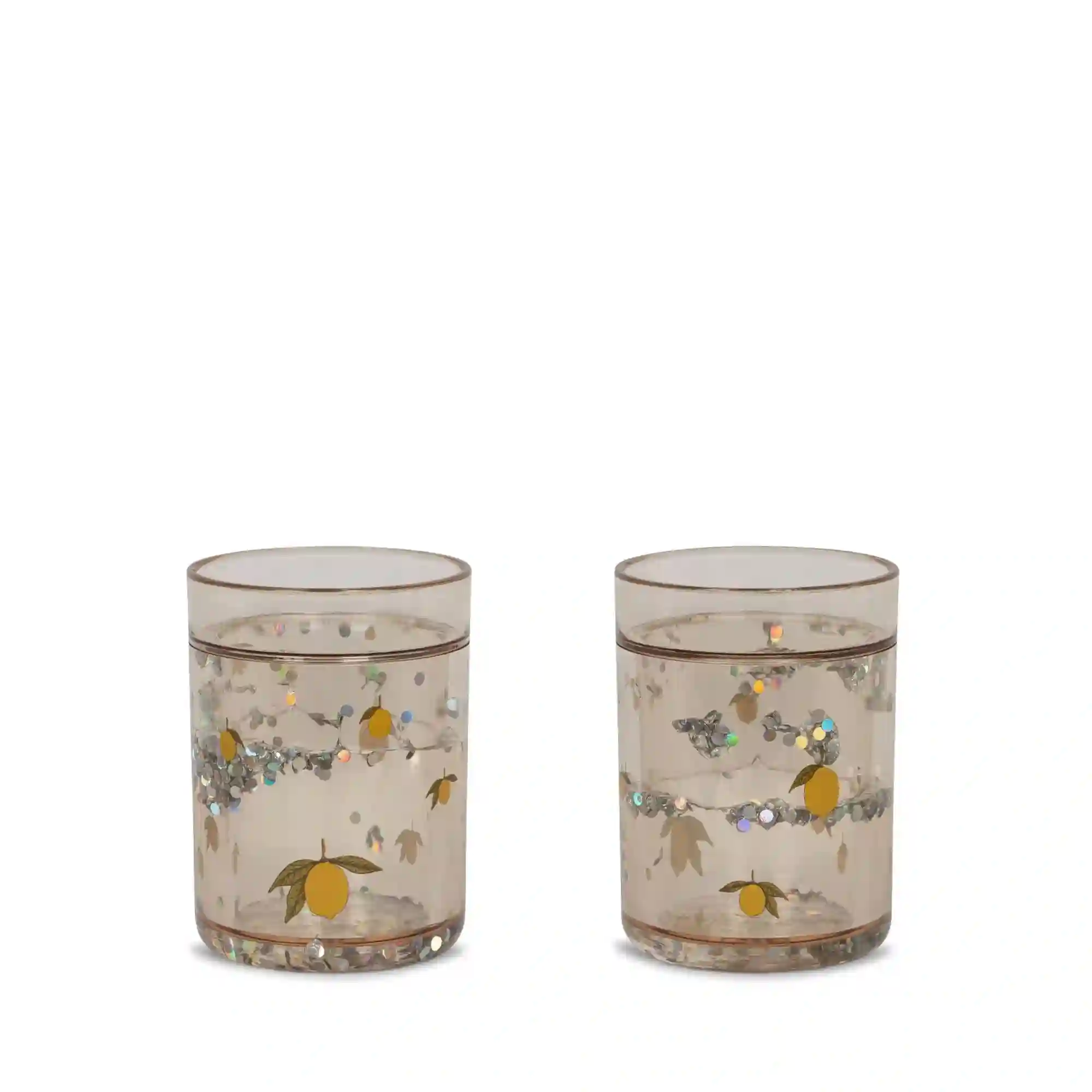 Lemons glitter glasses