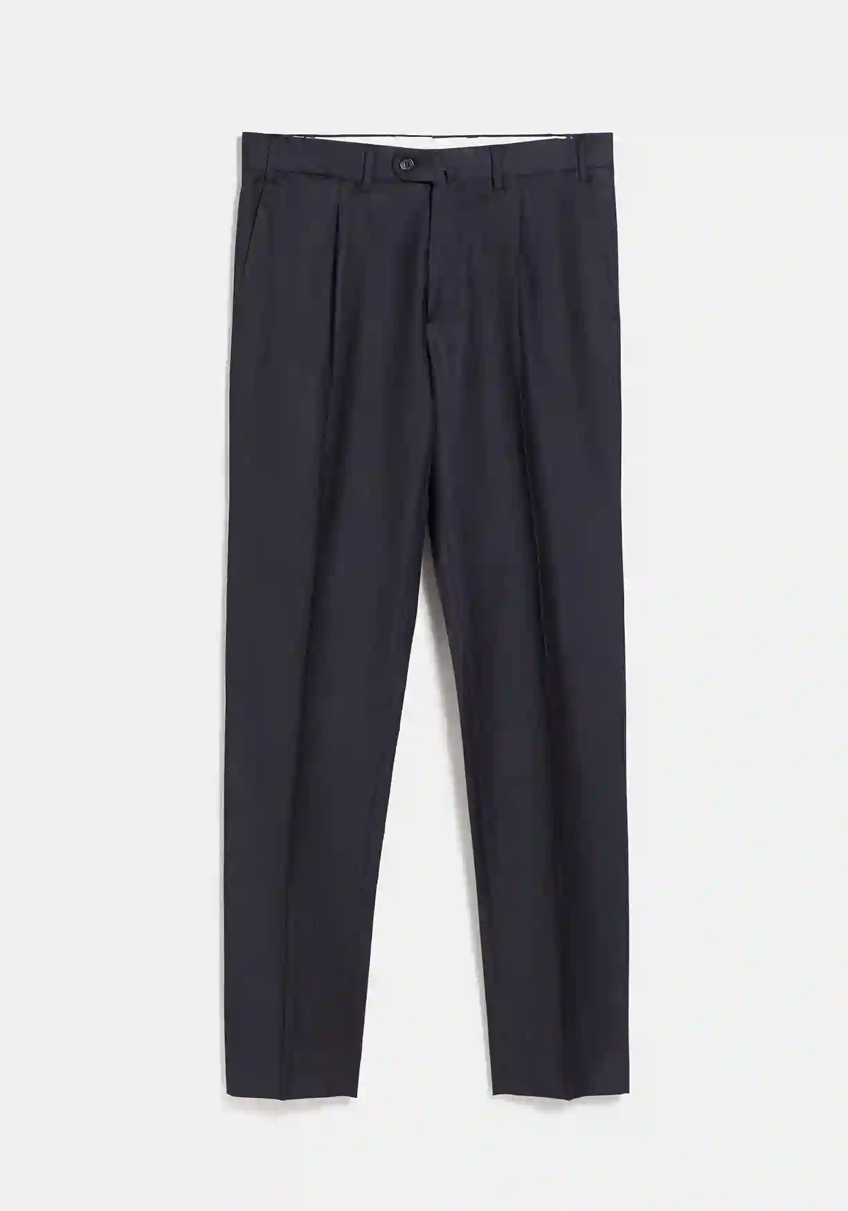 Pantalón Lana Gris Marengo Pinza Cinturón