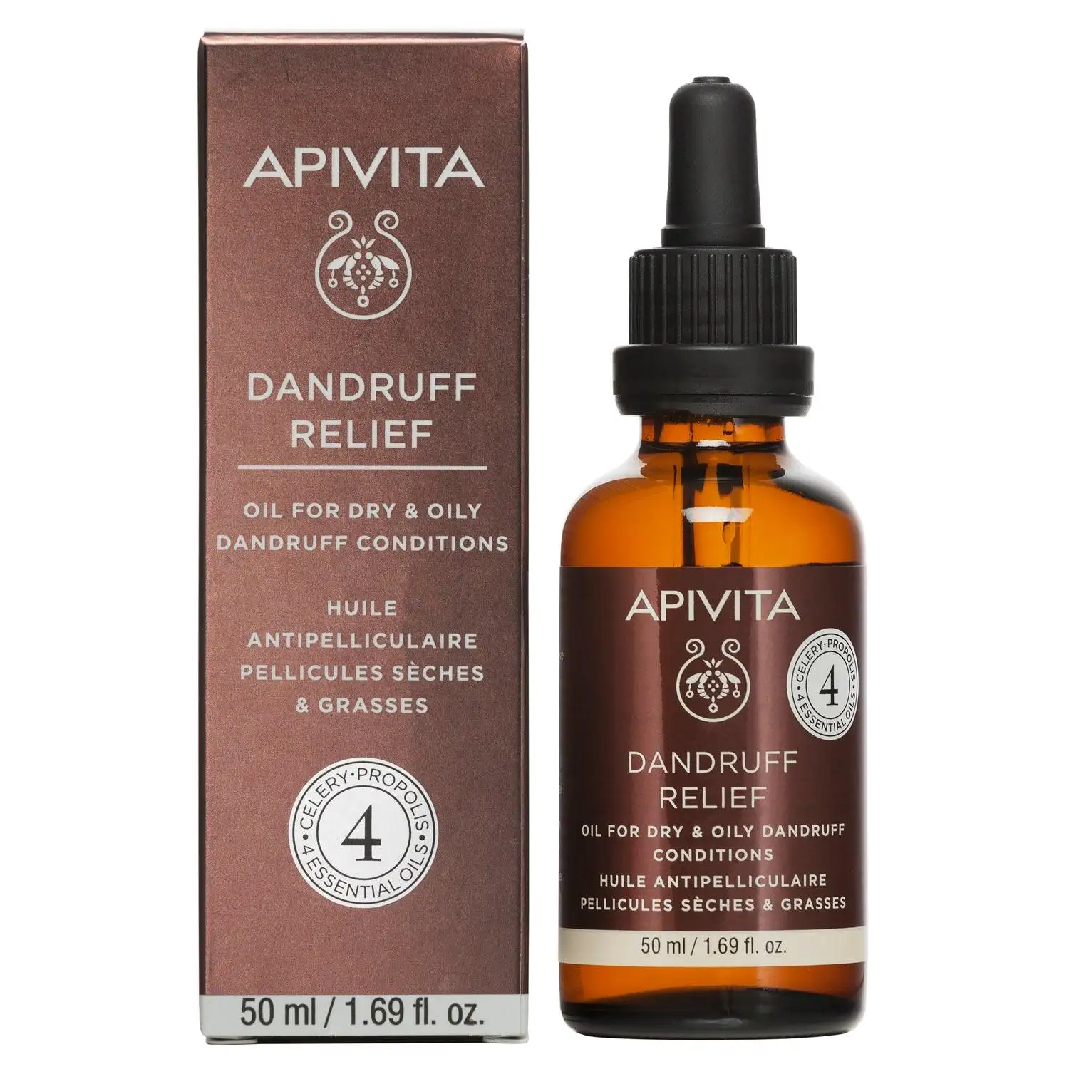 APIVITA - ACEITE ANTICASPA CALMANTE PARA CASPA SECA O GRASA (50ml)