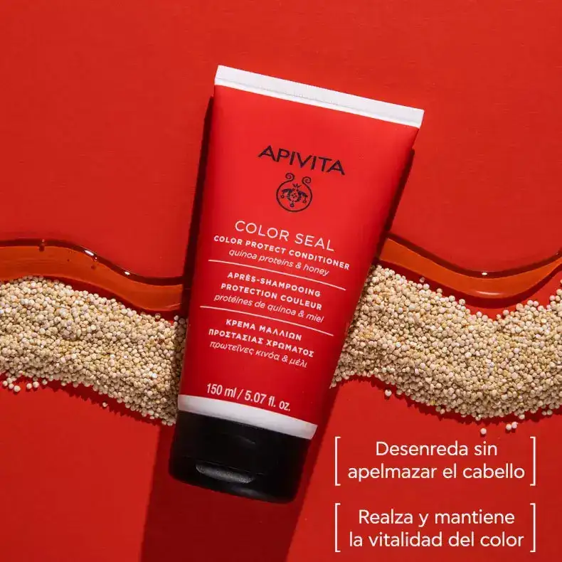 APIVITA - ACONDICIONADOR SELLADOR DEL COLOR con quinoa y miel (150ml) - Imagen 2