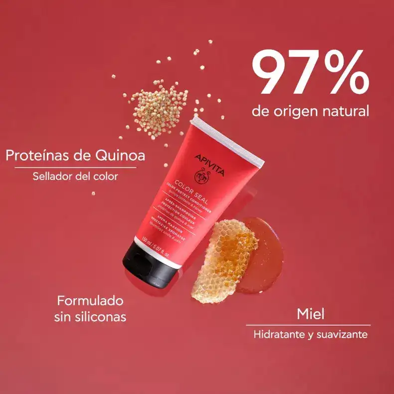 APIVITA - ACONDICIONADOR SELLADOR DEL COLOR con quinoa y miel (150ml) - Imagen 3