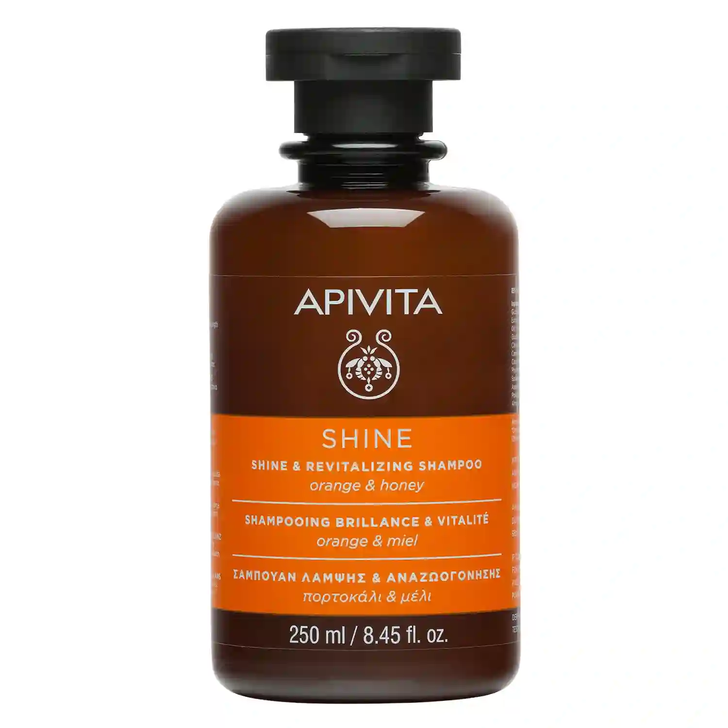 APIVITA - CHAMPÚ BRILLO Y VITALIDAD con naranja y miel (250ml)