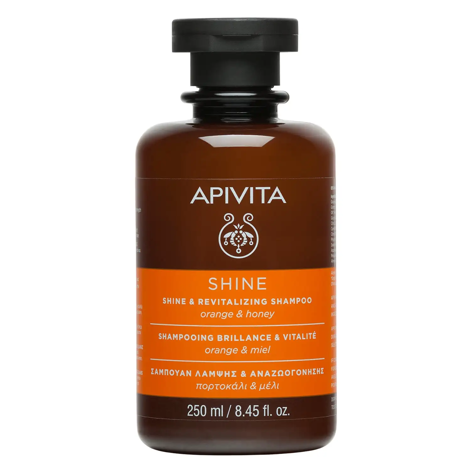 APIVITA - CHAMPÚ BRILLO Y VITALIDAD con naranja y miel (250ml)