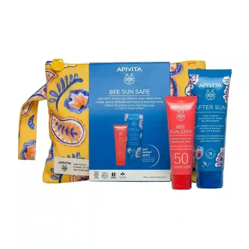 APIVITA - OFERTA! BEESUN Crema Antiedad & Antimanchas SPF50 y DE REGALO After Sun Gel-Crema Refrescante & Calmante (100ml)