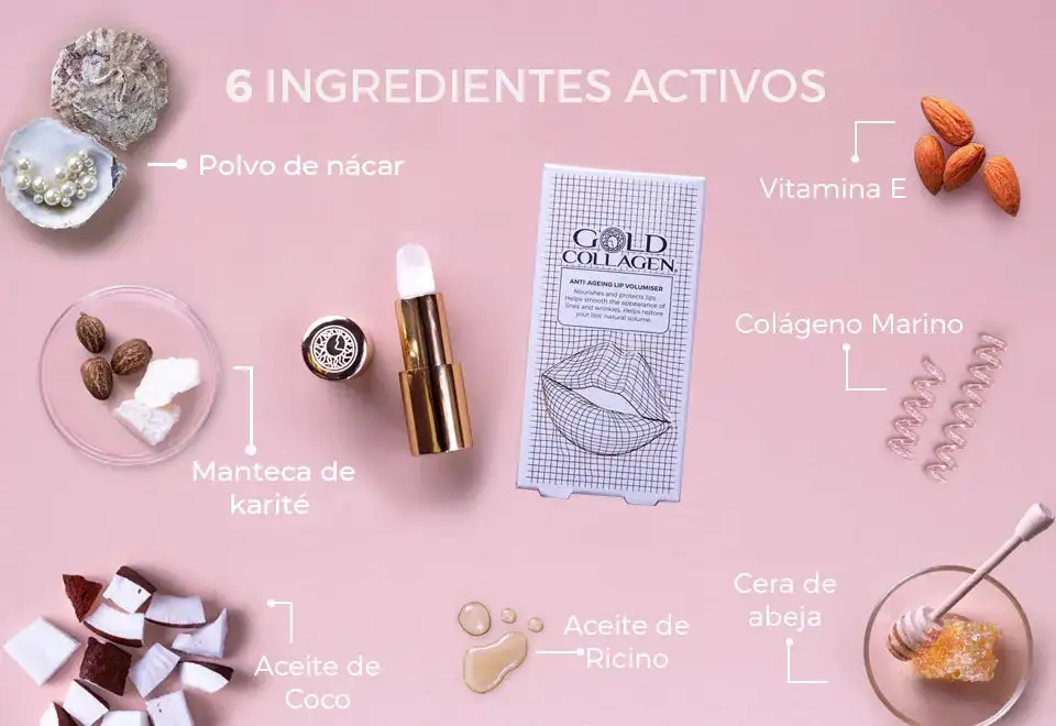 COLÁGENO ORO - VOLUMISOR DE LABIOS - Imagen 2