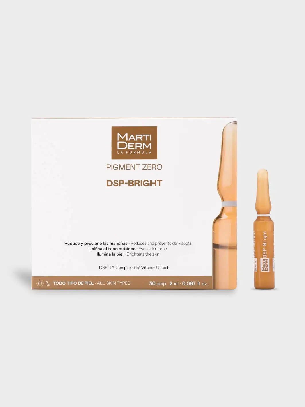 MARTIDERM - Pigment Zero - DSP-Bright despigmentante - (30 ampollas)