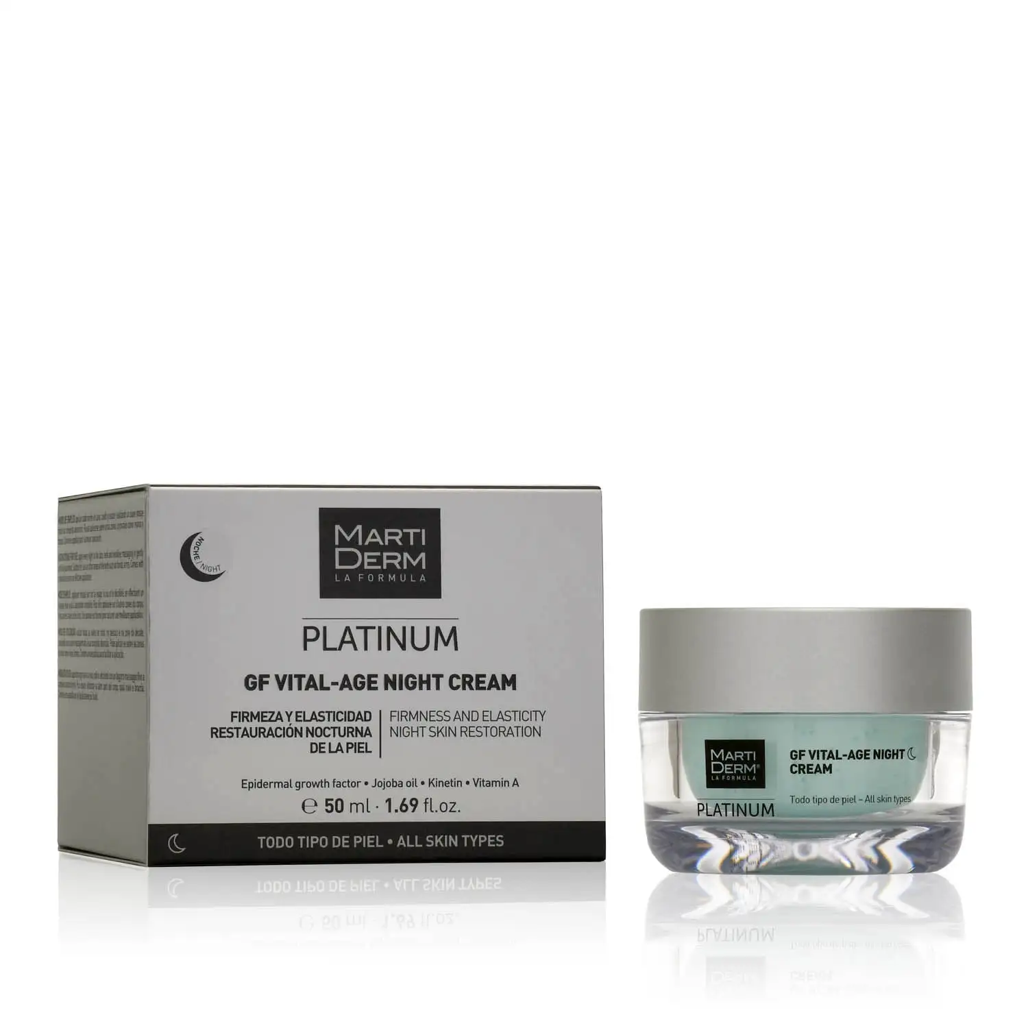 MARTIDERM - Crema de Noche Platinum GF Vital-Age (50ml) - Imagen 2