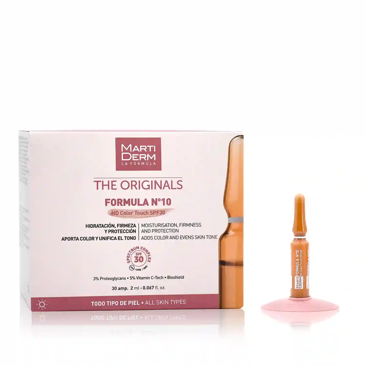 MARTIDERM - The Originals Ampollas FÓRMULA Nº10 HD Color Touch SPF30