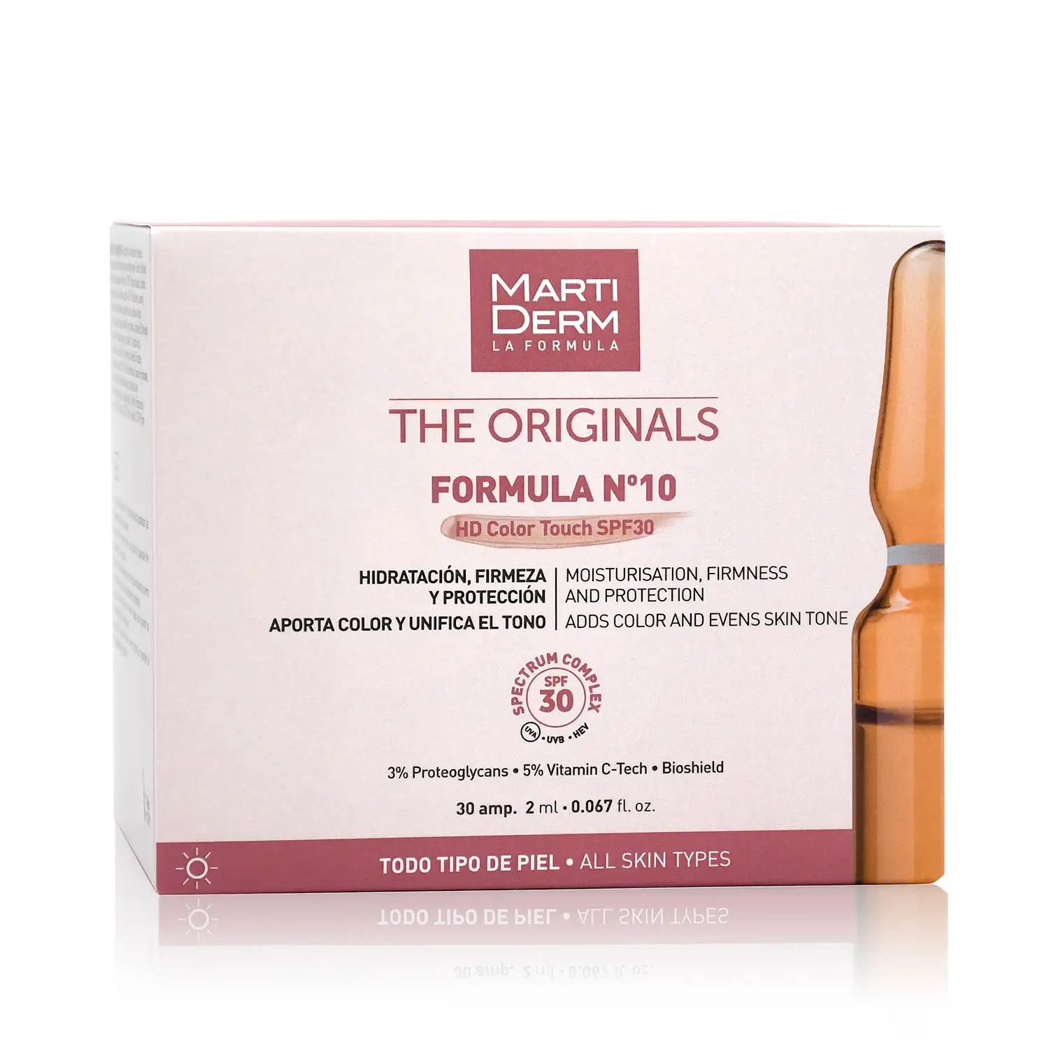 MARTIDERM - The Originals Ampollas FÓRMULA Nº10 HD Color Touch SPF30 - Imagen 3