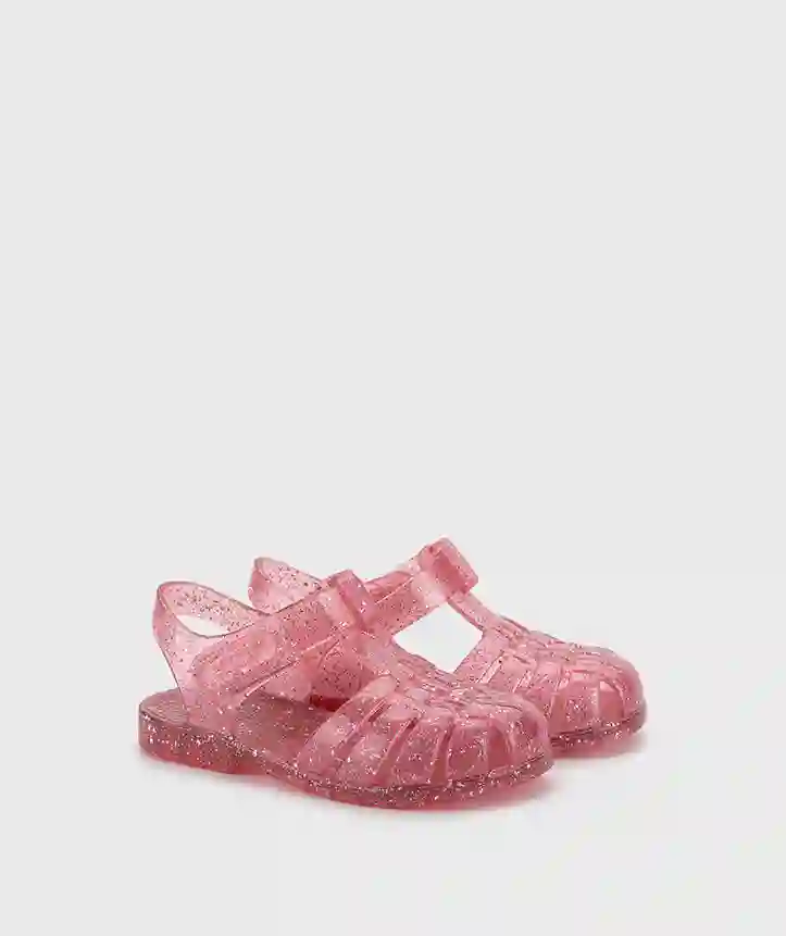 Fuchsia Multi Glitter Crab Shoes