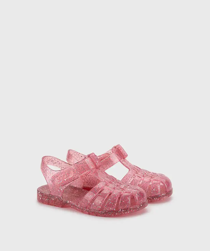 Fuchsia Multi Glitter Crab Shoes