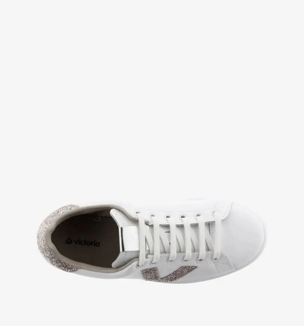 Tenis Piel Glitter Nude - Imagen 4