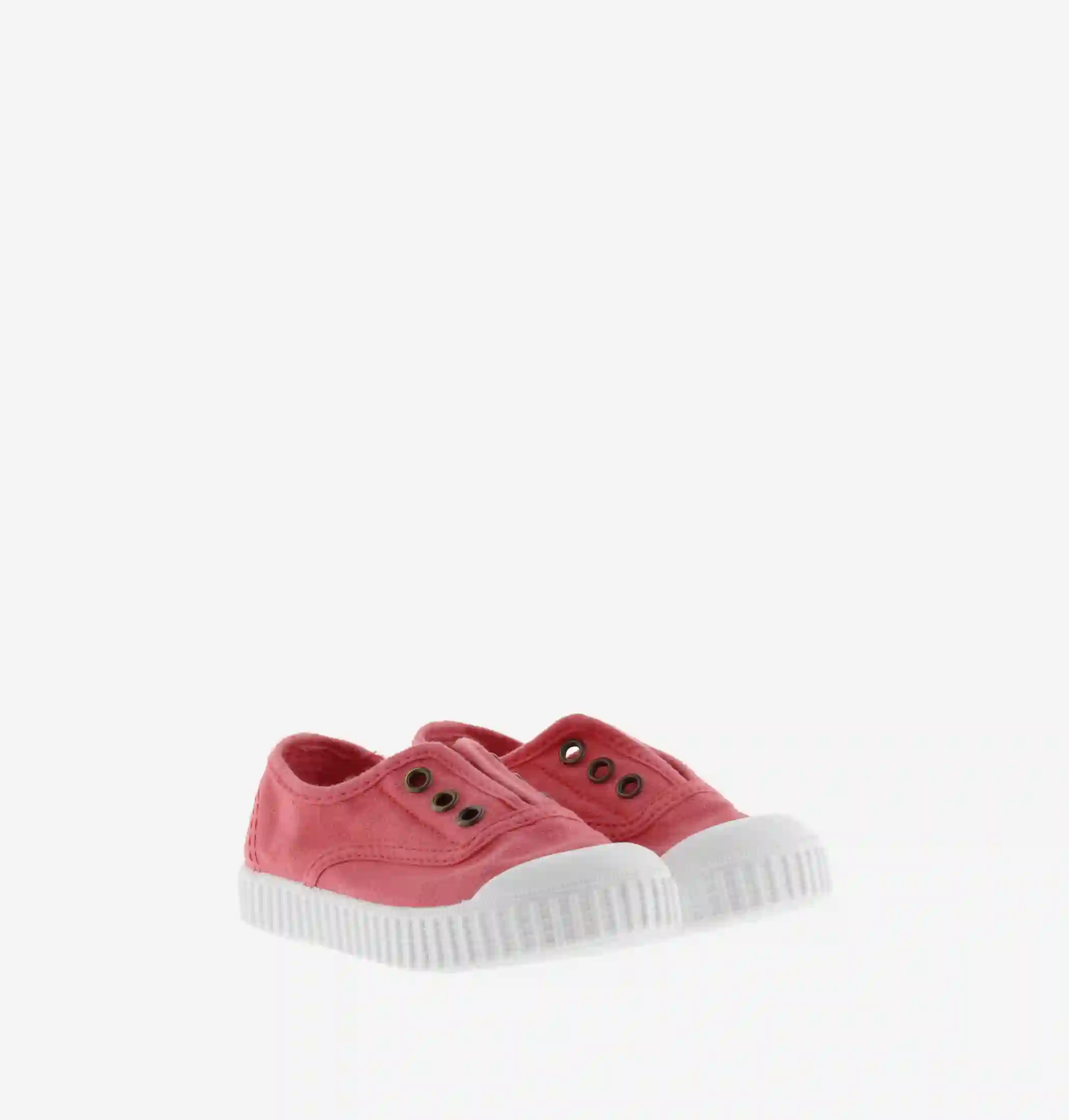 Coral canvas sneakers