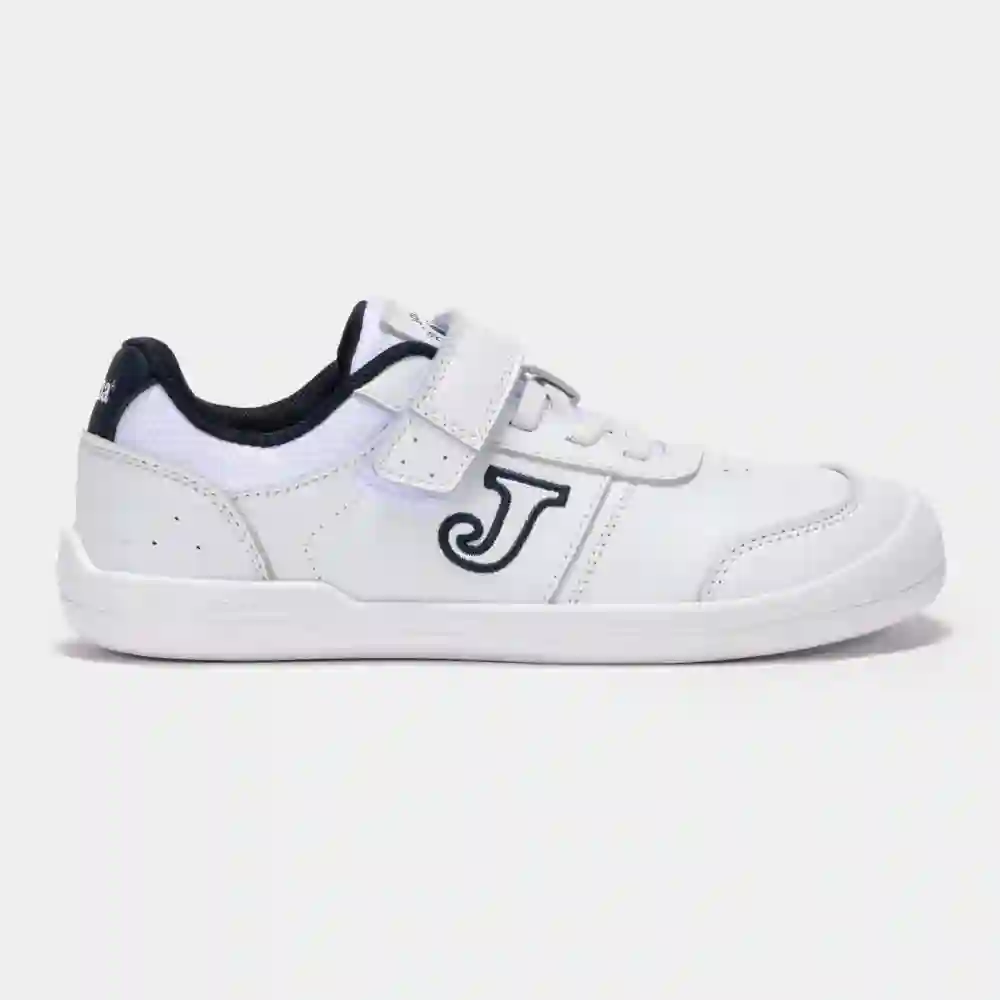 Zapatilla deportiva respetuosa Joma blanco y azul. Tallas 27 a 34.