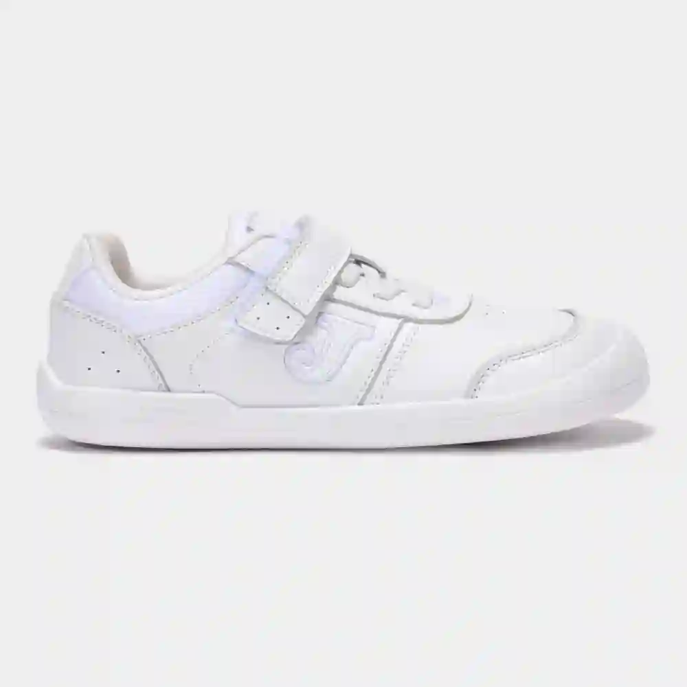 Zapatilla deportiva respetuosa Joma blanco y rosa. Tallas 27 a 34.