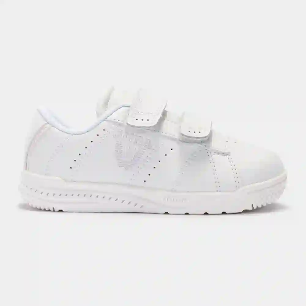 Zapatilla deporte Joma blanco con velcros. Tallas 24 a 36.
