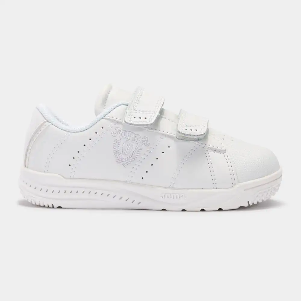 Zapatilla deporte Joma blanco con velcros. Tallas 24 a 36.