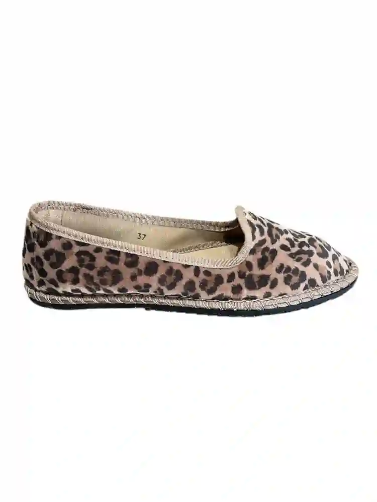 Veneciana de terciopelo animal print y contraste beige. Tallas 37 a 42.