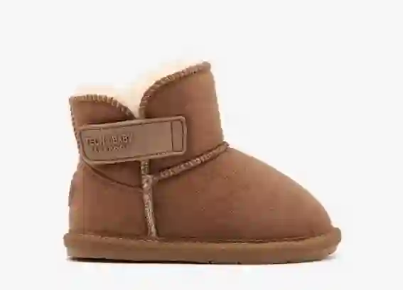 Bota australiana descalza con velcro. Tallas 20 a 25.